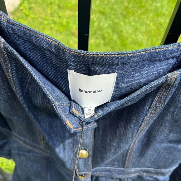 Reformation Celeste Denim Maxi Dress NWT - Picture 7 of 10